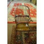 Late 19th century ash and fruit wood Windsor chair