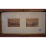 Pair of water colours and pencil drawings by George Weatherill. (Unsigned) 13.5 cm by 9 cm each.