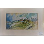 3 framed watercolours of a highland bridge and an original watercolour by " |A Graham and a Jolom