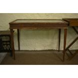 A 19th century stained pine bijouterie cabinet on squared tapered legs