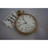 Edwardian gentleman's Elgin plated pocket watch