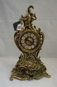 A French Style battery driven replica brass clock