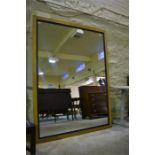 An ash full length mirror with ebonised insert 51" wide and 67" length