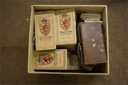 2 boxes of ordnance survey maps and others, and a box of assorted motor advertising pamphlets