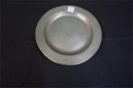 5 18th century pewter plates approx. 9" In diameter