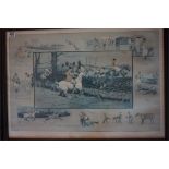A Framed snaffle 'point to point' print
