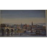 Signed Ltd Edition print 161/250 of the old bridge and harbour by Fred Stott