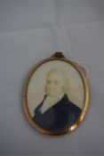 Portrait of a gentleman in early 19th century dress, in gold frame