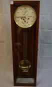 Replica regulator wall clock by Sewells of Liverpool in a mahogany case