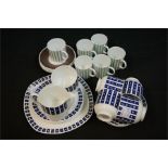 Part tea set & set of coffee cups & saucers by Susie Cooper