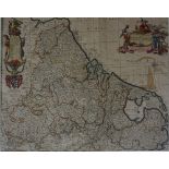 Framed Old Dutch Map of Germanie Inferior, Ex Officina Frederici De Wit