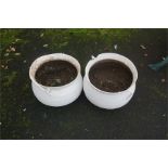 2 x Cast iron painted witches cauldron