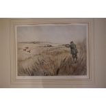 A framed limited edition print by Henry Wilkinson 'partridge' which is signed and numbered