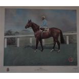 A framed limited edition print of 'Troy' signed and numbered