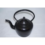 Late 19th century large cast iron kettle