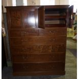 Late 19th century mahogany gentleman's dresser lined with oak