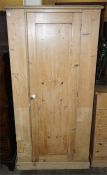 Single drawer stripped pine kitchen cupboard with 3 shelves