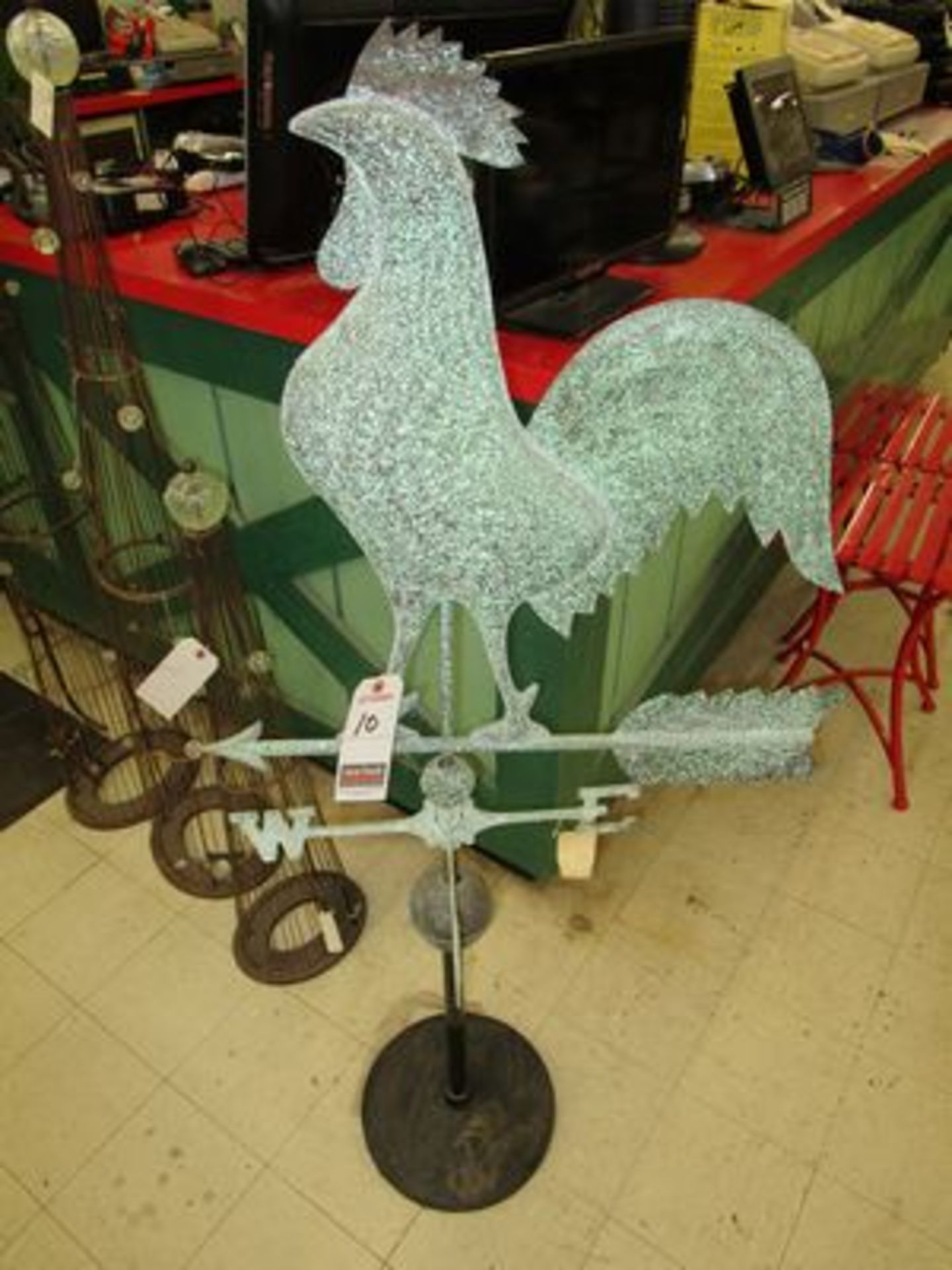 MET. "ROOSTER" DECORATIVE WINDMILL STAND