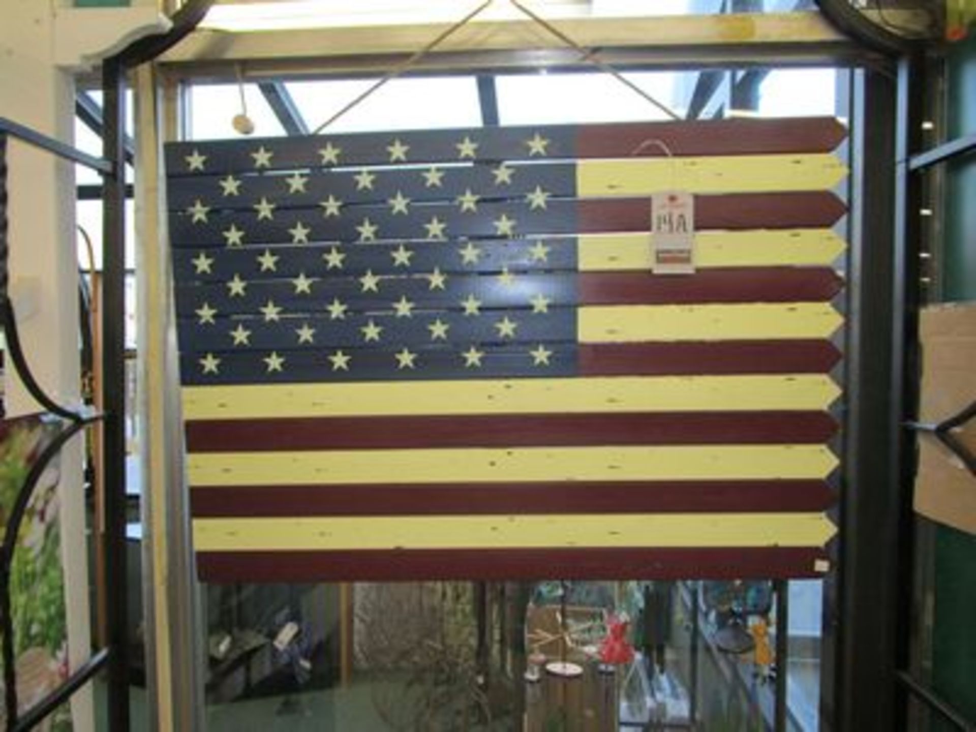 AMERICAN FLAG SIGN POST