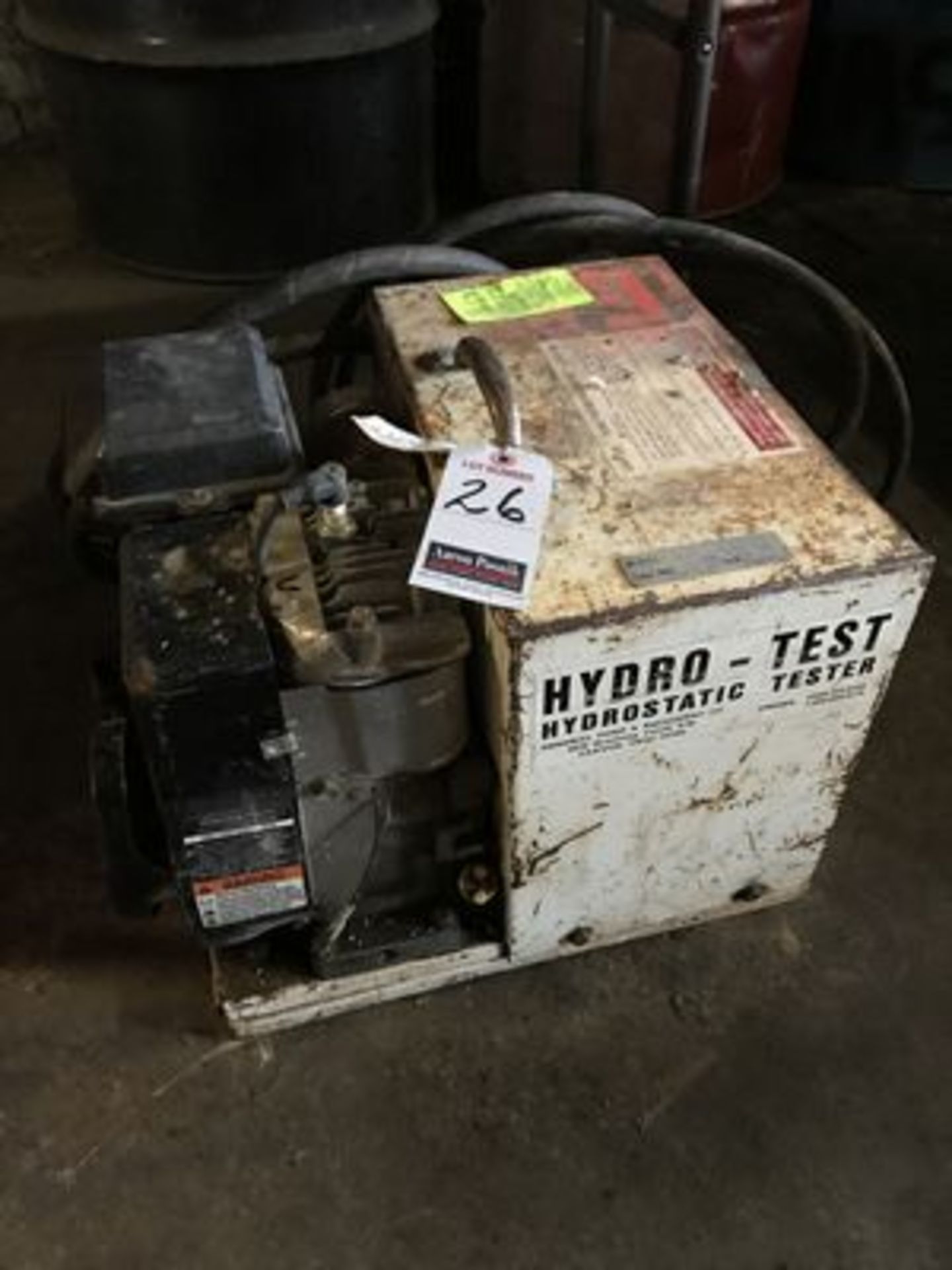 HYDRO TEST HYDROSTATIC TESTER, 500 PSI, M/N GHT-3550, S/N 02F563