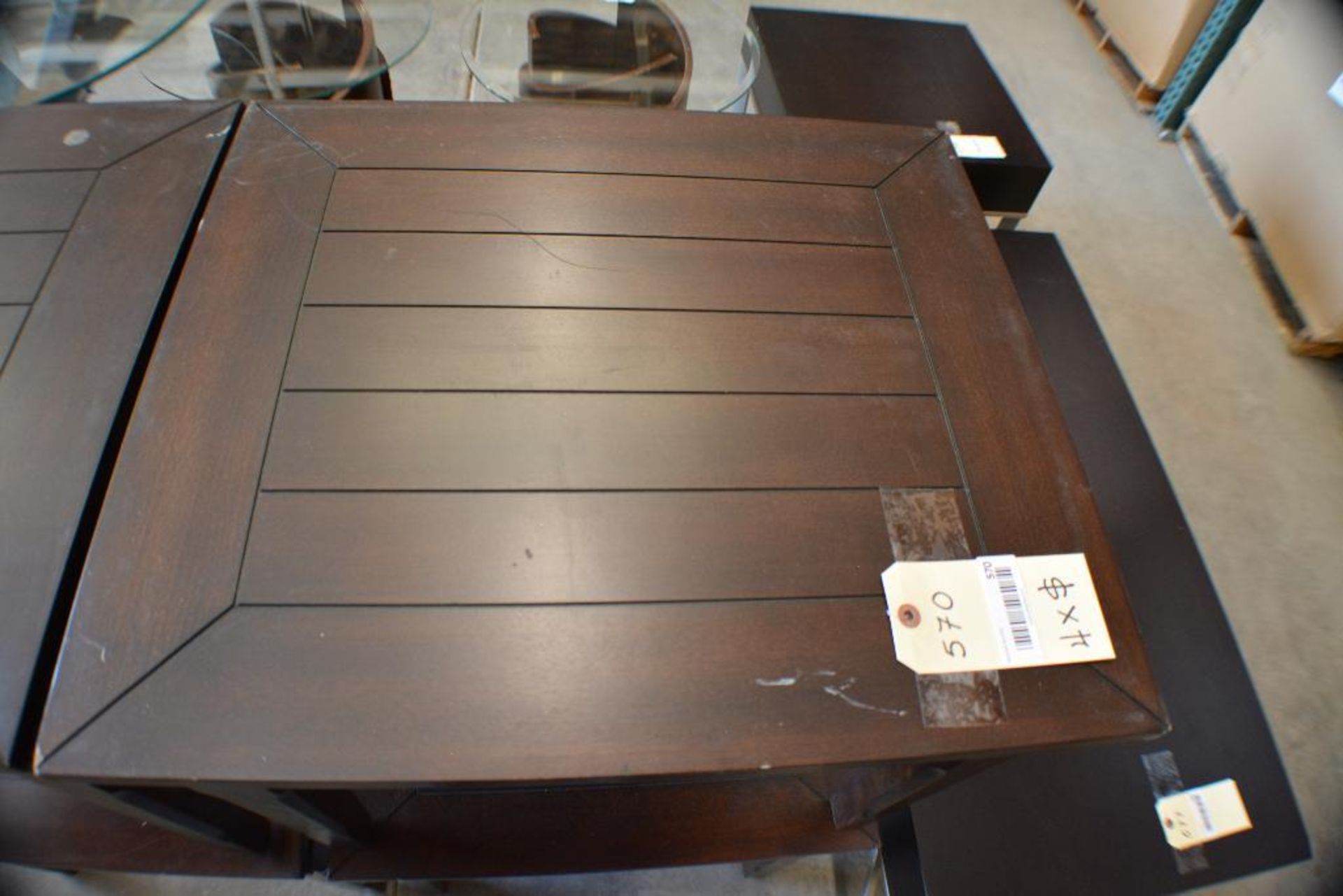 Wood Accent Table Espresso Color. Qty 4 X $ - Image 9 of 12