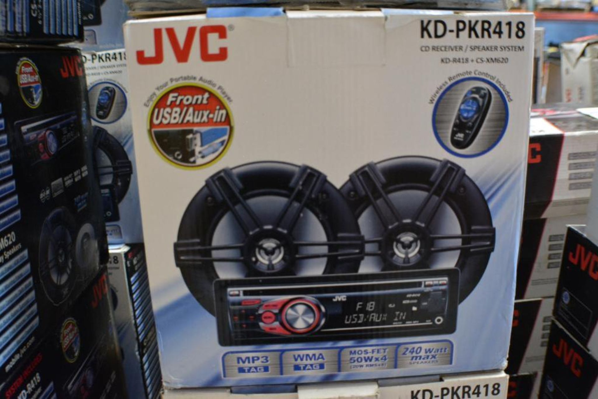 JVC Car Stereo Model KD-PKR418 Single-DIN In-Dash CD/MP3 Receiver with 6-1/2" 2-Way Speakers. (Some - Image 3 of 3