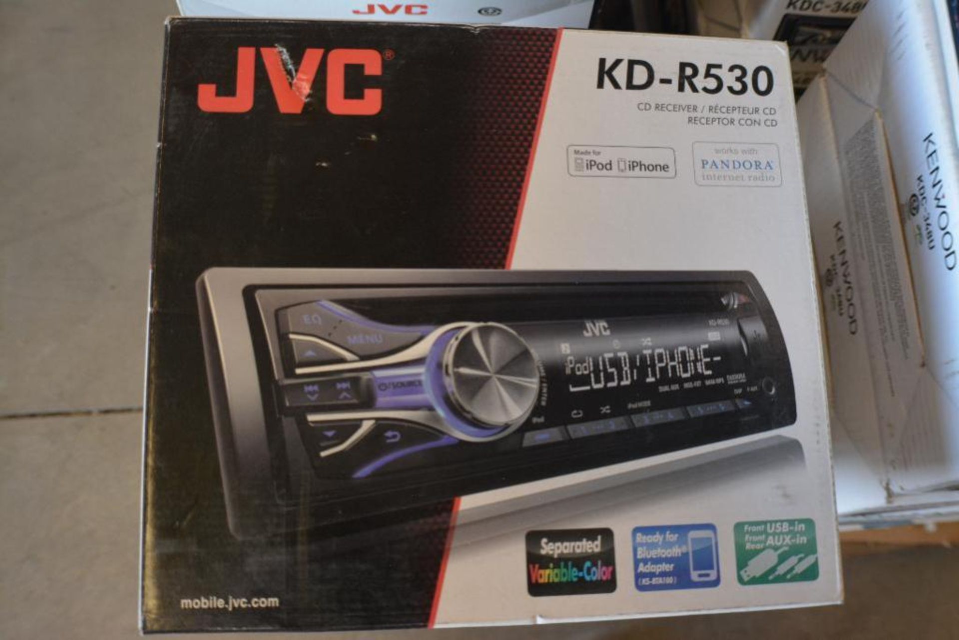JVC Car Stereo Model KD-R530.CD-Receiver + Ready for Bluetooth + USB and Aux.(Some stereos not in or