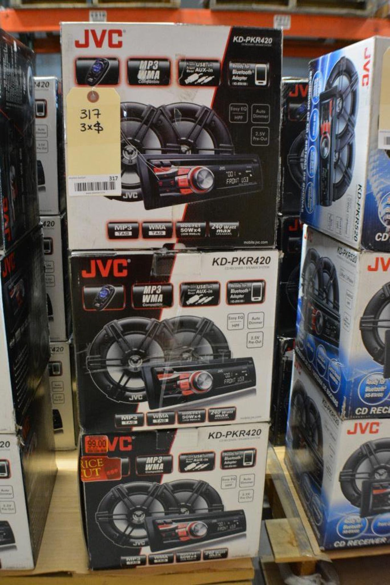 JVC Car Stereo Model KD-PKR420 In-Dash Receiver/Speaker System. MP3 WMA Compatible + Front/Rear USB/ - Image 3 of 5
