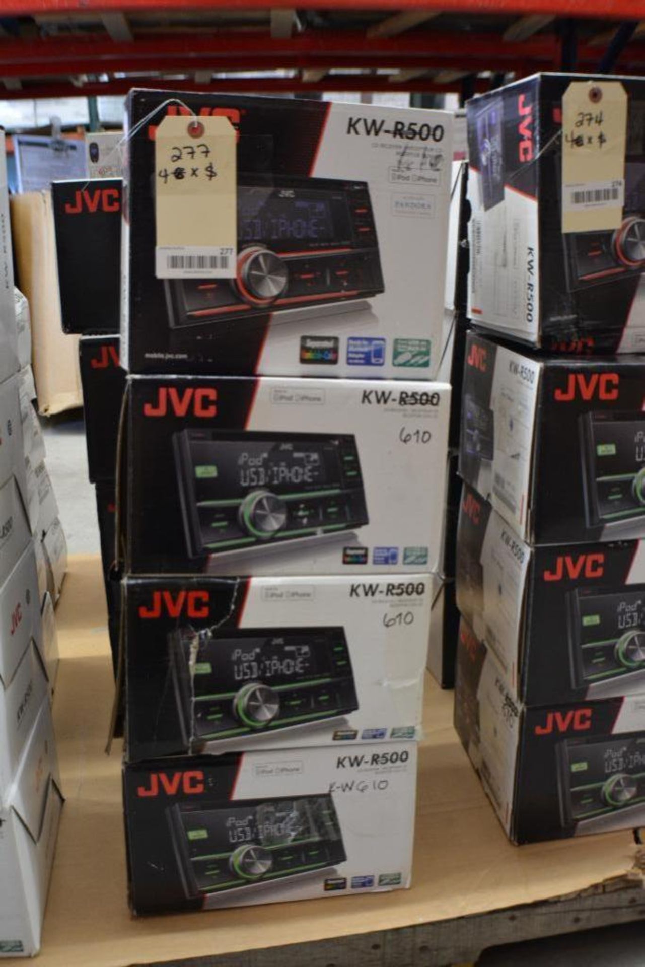 JVC Car Stereo Model KW-XR610 Double-DIN USB/CD Receiver w/ front AUX Input, USB 2.0 for iPod/iPhone