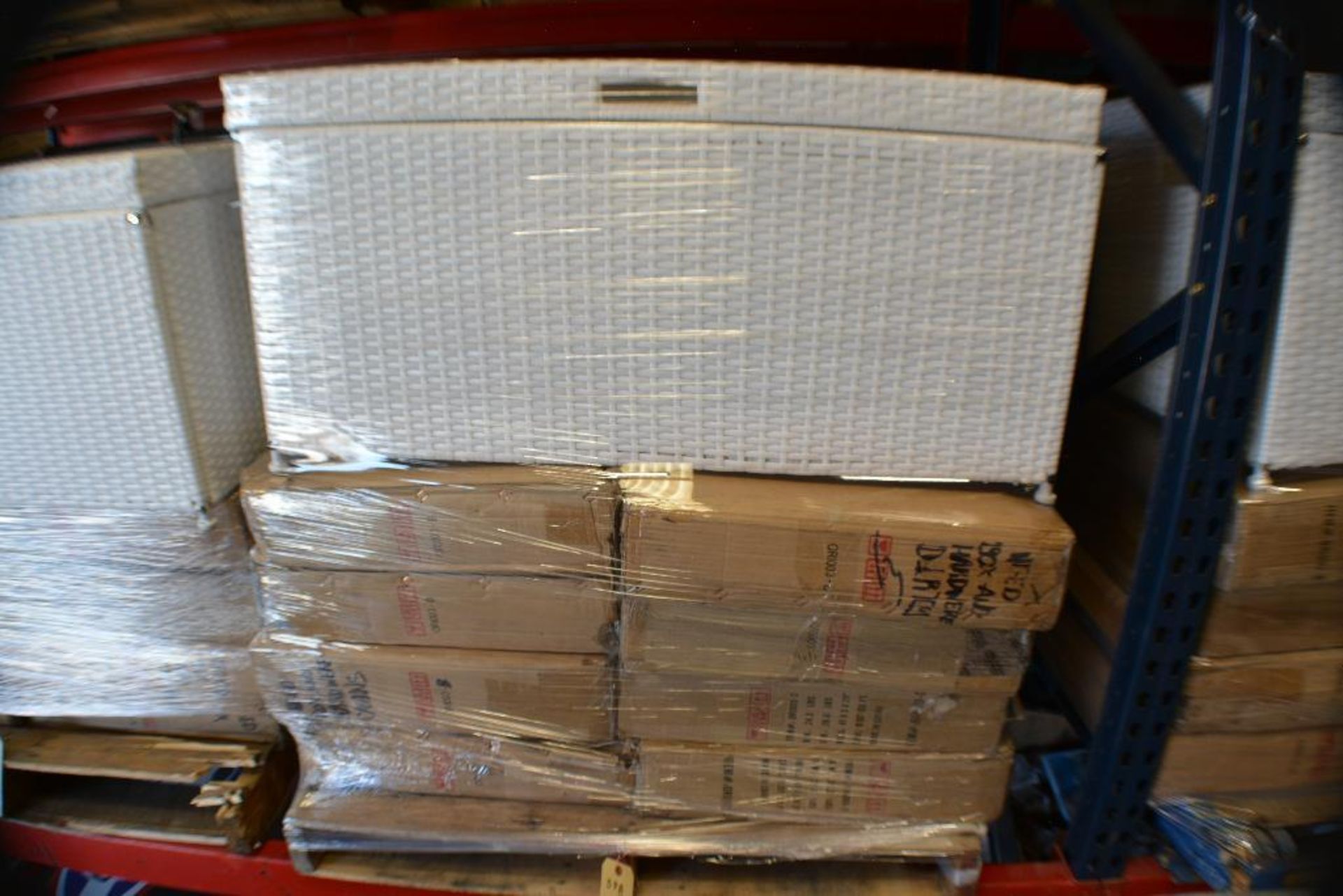 40" Patio Storage Deck Box Assorted Color. Resin Wicker Storage Trunk. Qty 12 X $