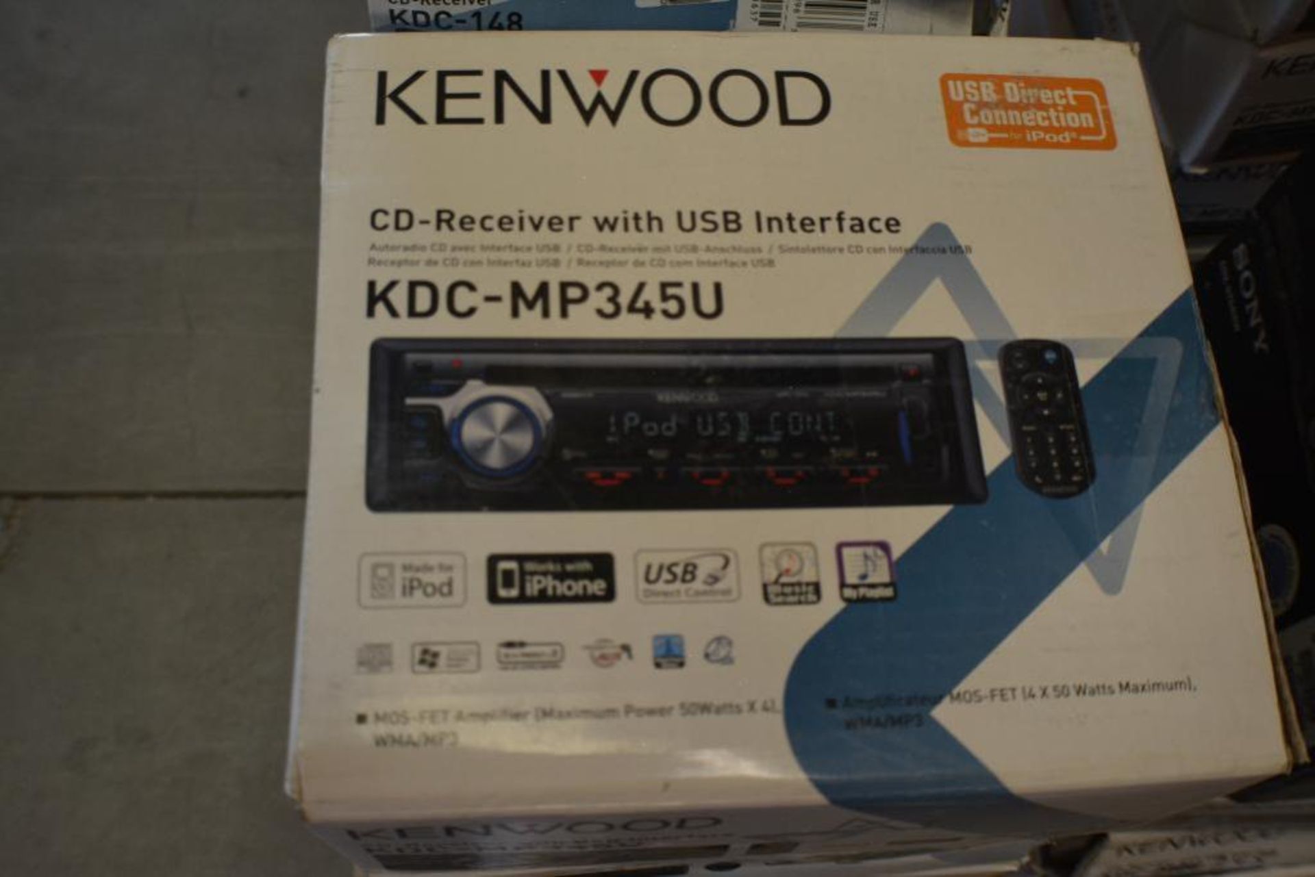 Kenwood car Stereos Model KDC-MP345U Single-DIN In-Dash CD Receiver with Bluetooth and Pandora Inter - Image 2 of 2