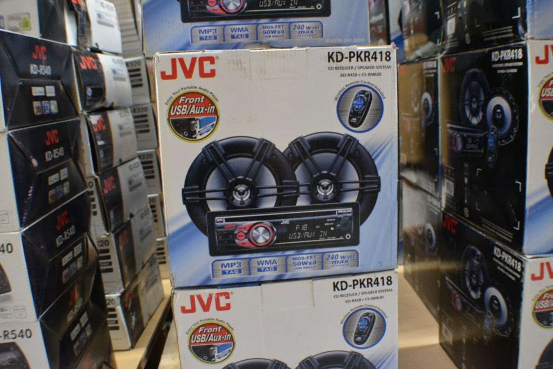 JVC Car Stereo Model KD-PKR418 Single-DIN In-Dash CD/MP3 Receiver with 6-1/2" 2-Way Speakers. (Some - Image 2 of 2