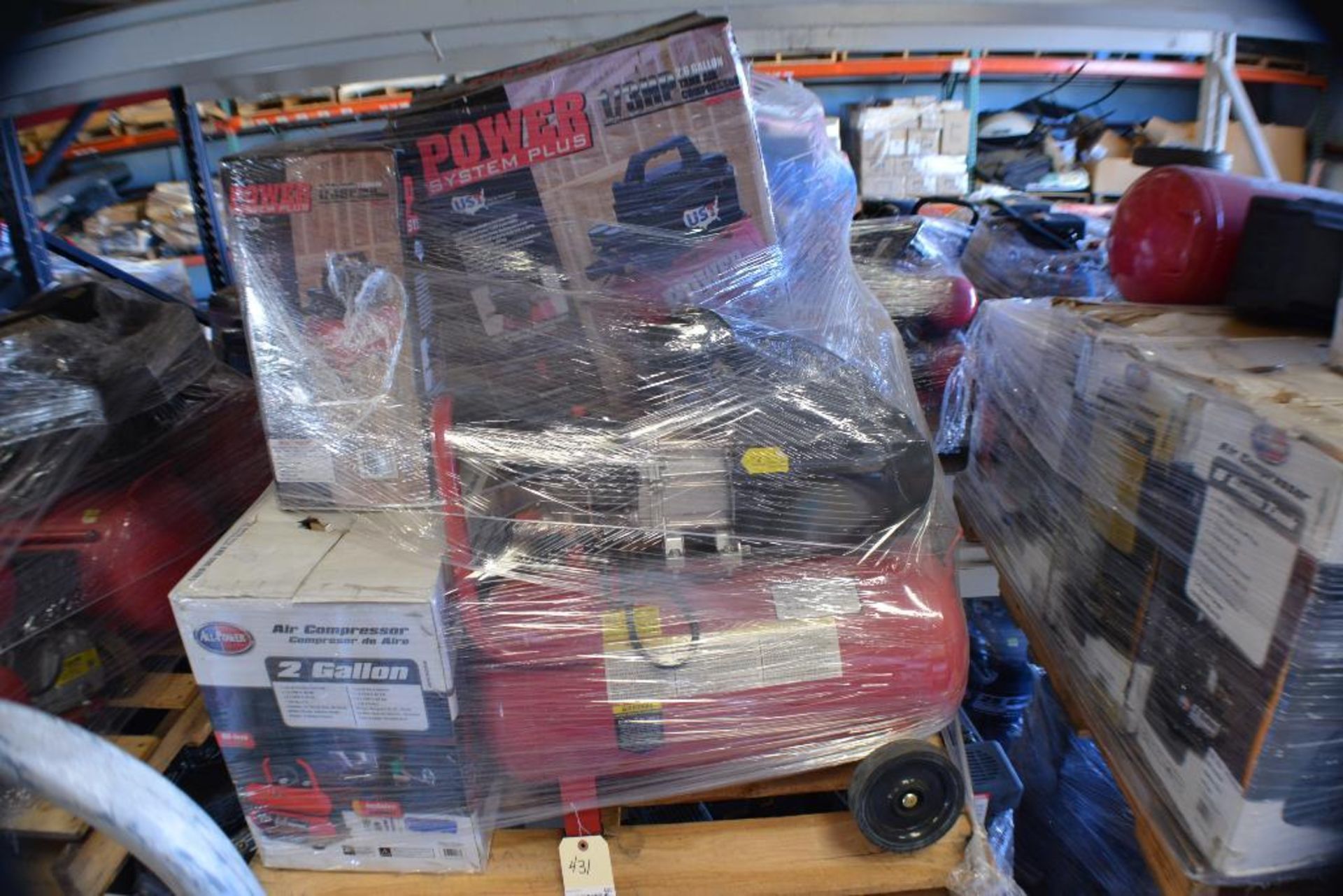 Air Compressors. Assorted Sizes and Models Contents of Pallet