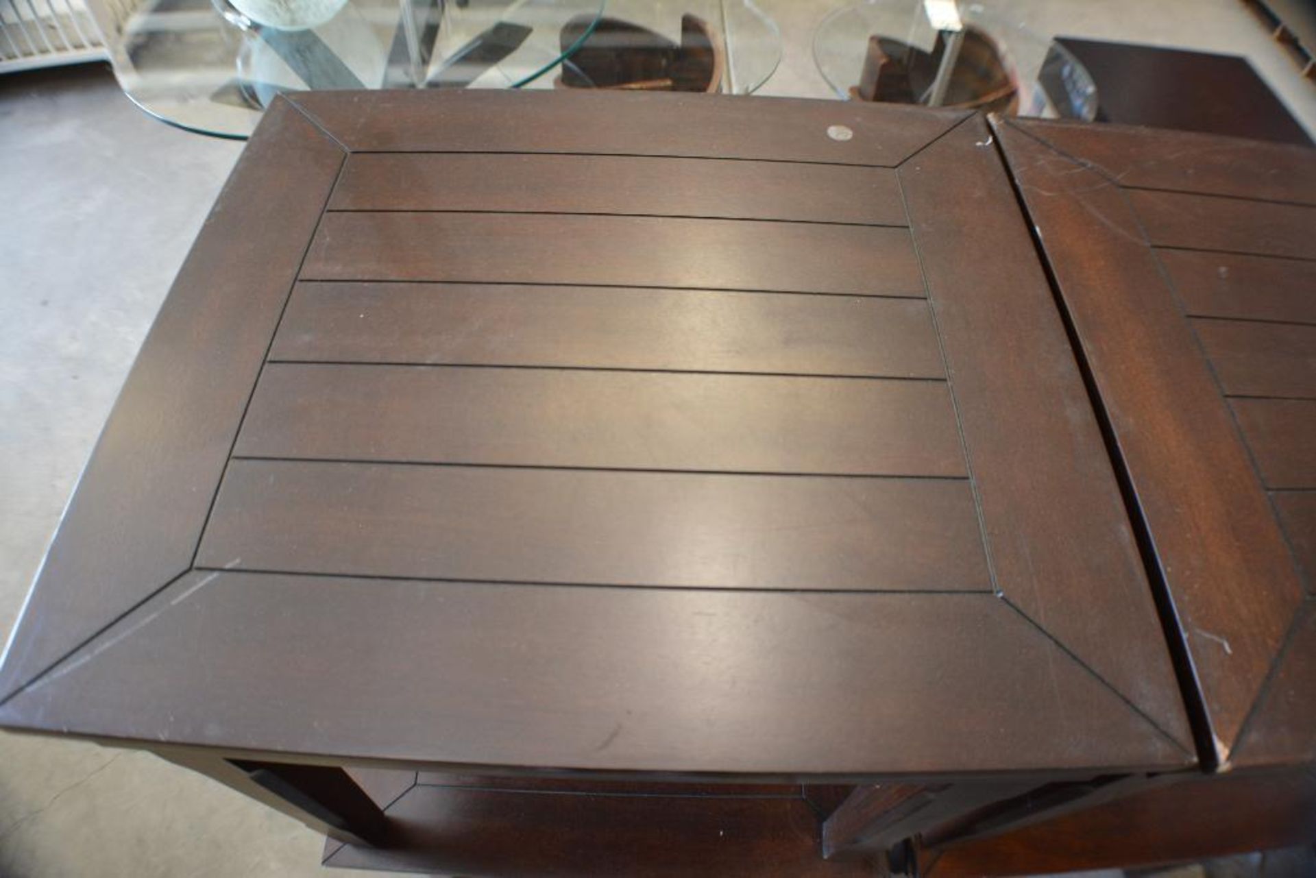 Wood Accent Table Espresso Color. Qty 4 X $ - Image 8 of 12