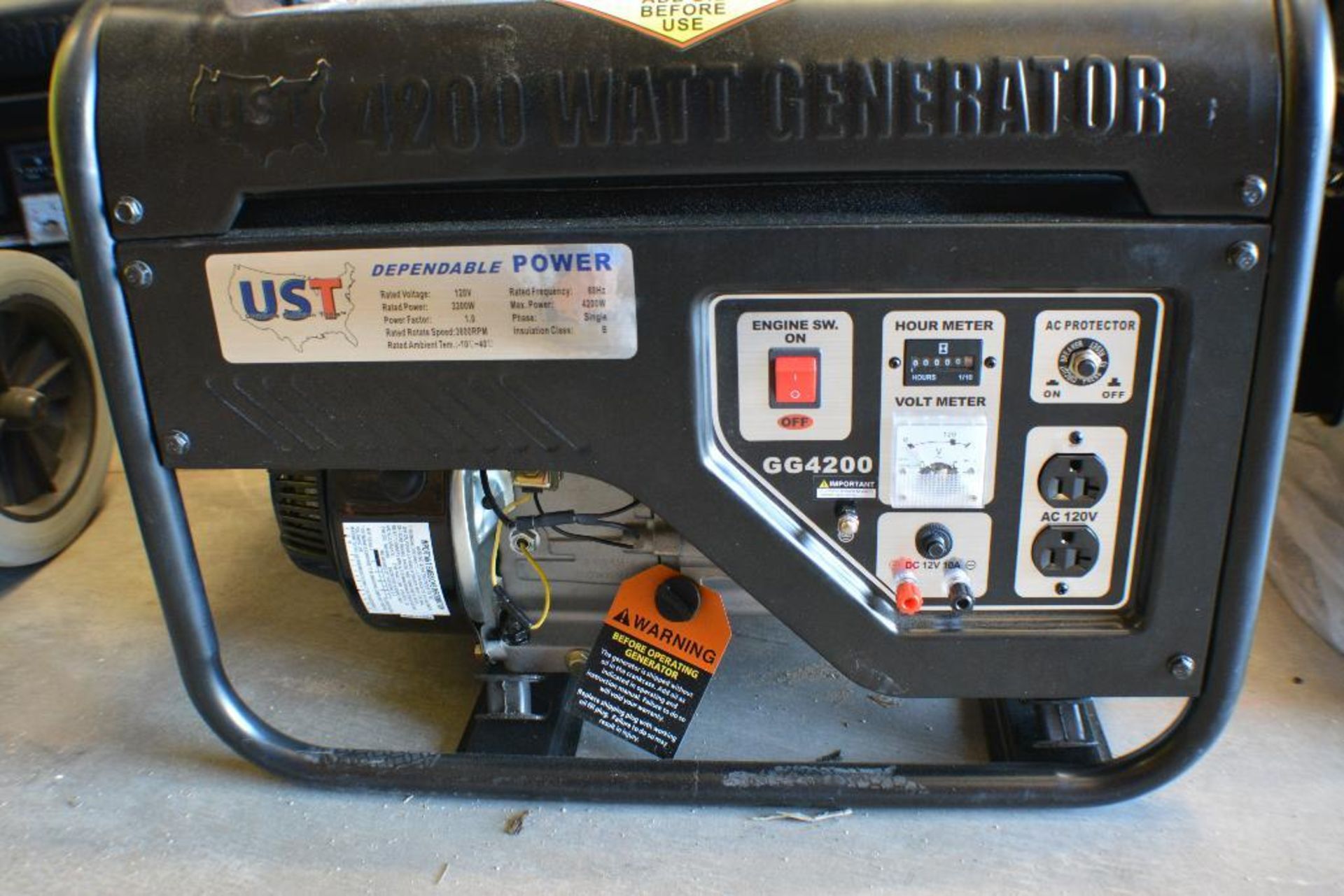 4200 Watts Gasoline Generator 196cc OHV Engine 4 Cycle 120V by UST - Image 2 of 5