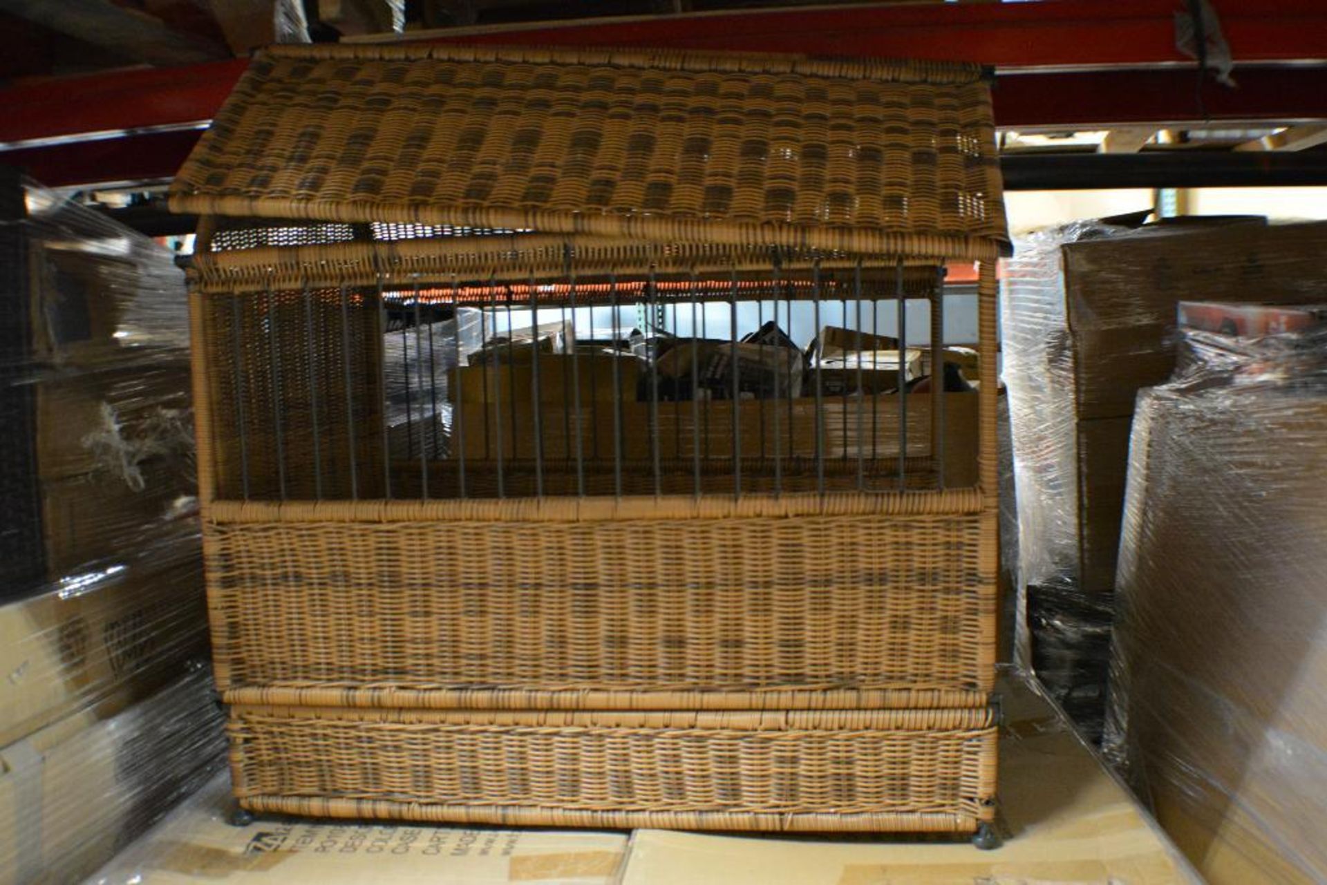40" Patio Storage Deck Box Assorted Color. Resin Wicker Storage Trunk & Dog Wicker Cage. Qty 5 X $ - Image 2 of 2