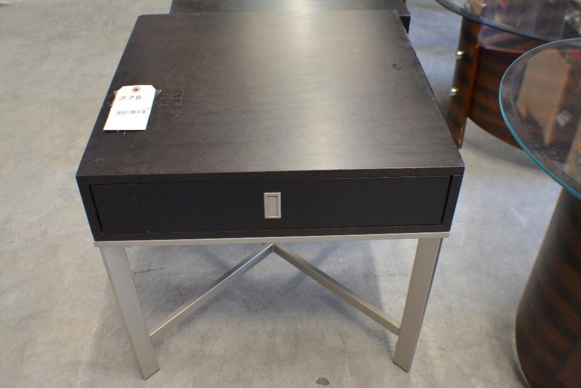 Wood/Metal Accent Table