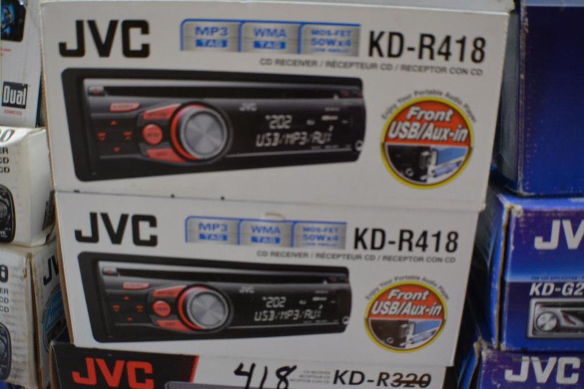 JVC Car Stereo Model KD-R418 In-Dash CD- Receiver with front USB/Aux + MP3 Tag + WMA Tag + MOS-FET 5 - Image 2 of 2