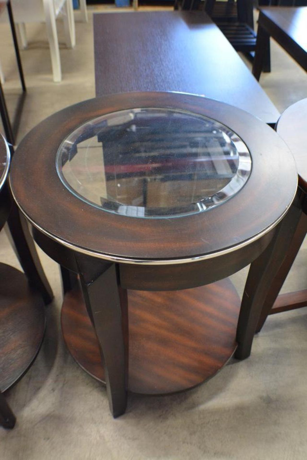 Wood/ Mirror Accent Table. Qty 3 x $ - Image 4 of 9