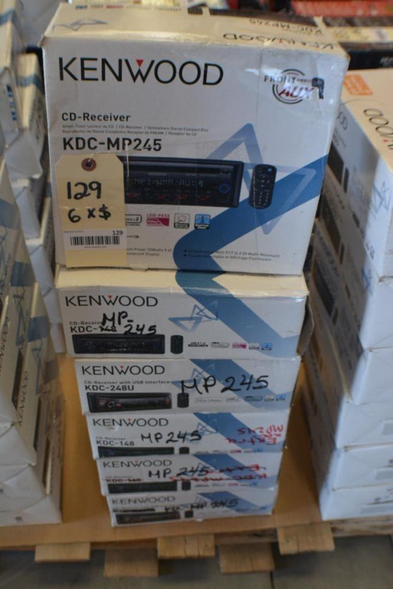 Kenwood Car Stereo Model KDC-MP245 CD -Receiver In-Dash unit- Front Aux. (Some Stereos not in Origin