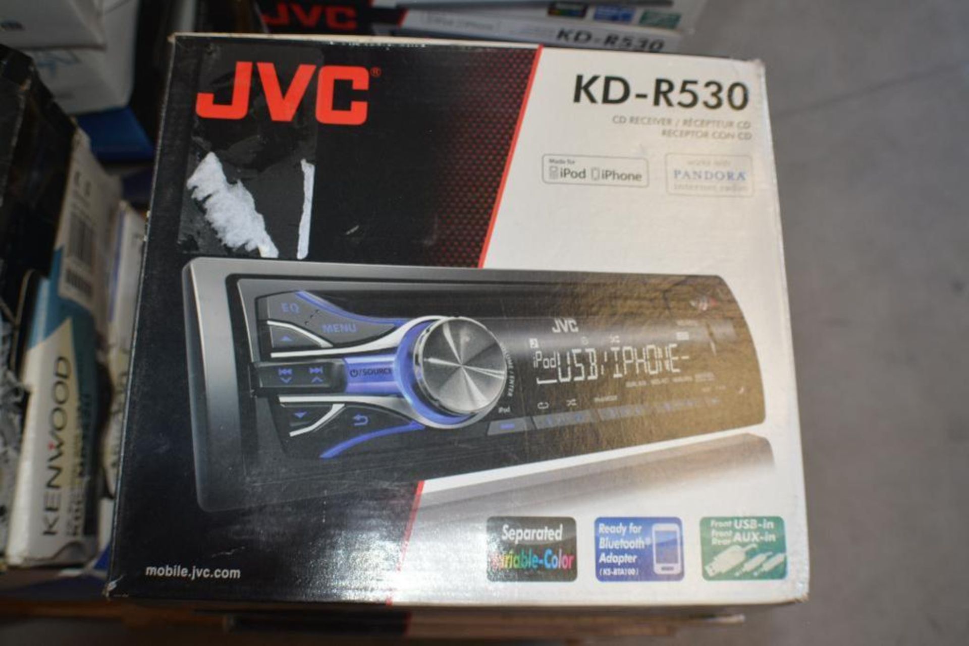 JVC Car Stereo Model KD-R530.CD- Receiver + Ready for Bluetooth + USB and Aux.(Some stereos not in o