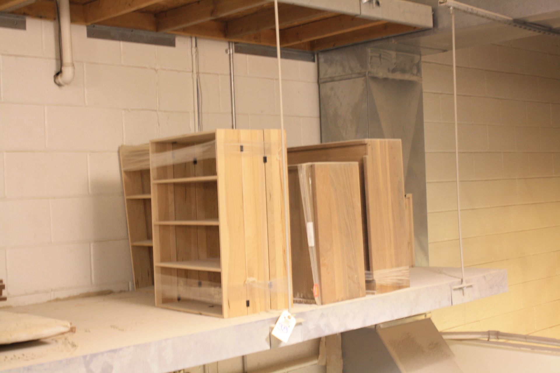 Assorted cabinets/drawers(lower rack), assorted tongue and groove sheets(top rack) - Image 2 of 2