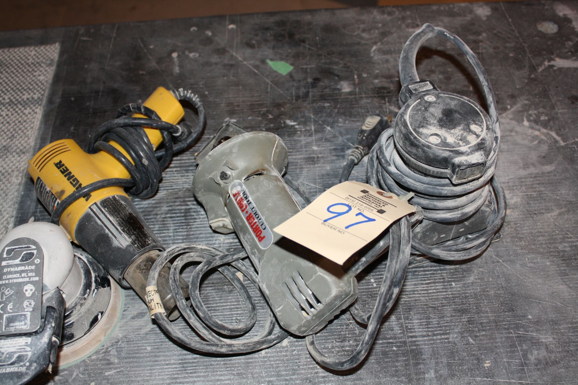 Assorted Electric tools (palm sander, heat gun, cutout tool)