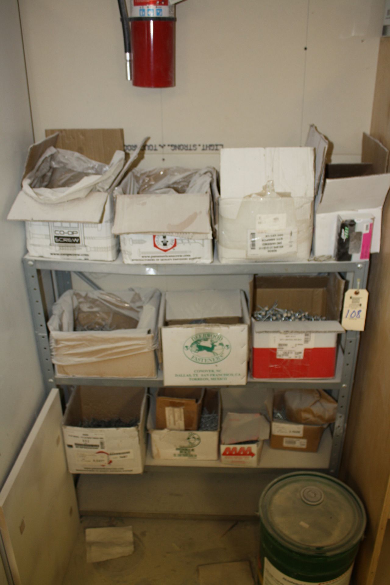 Metal rack with Assorted Boxes of Screws - Image 2 of 2