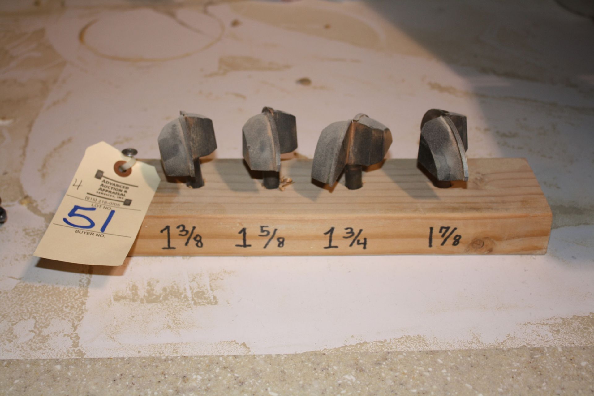 4-18,000 RPM Router Bits (1 3/8, 1 5/8 , 1 ¾ , 1 7/8)