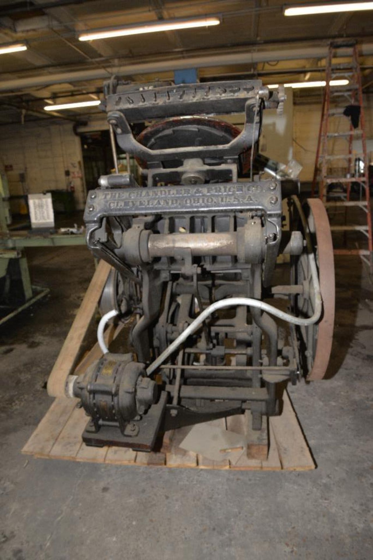 CHANLER & PRICE CO. KLUGE PRINT PRESS - CLEVELAND, OH USA - INDUCTION MOTOR - 3 PHASE - ONE OF A - Image 4 of 6