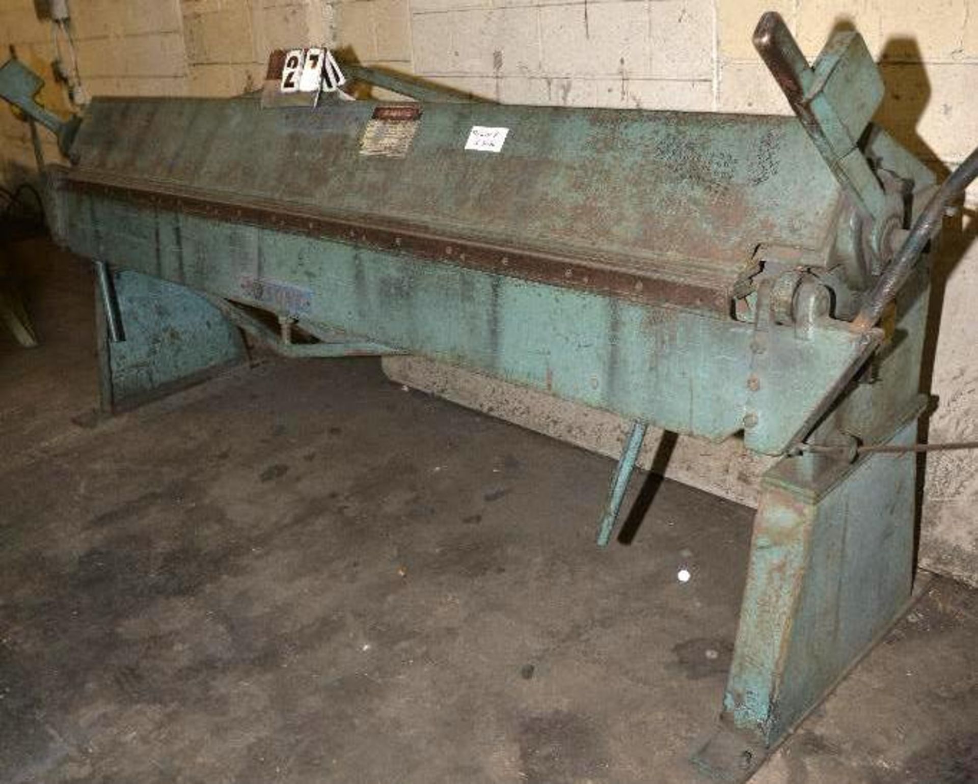 WYSONG MD. 9618 BRAKE PRESS - 8 FT. - 18 GA. CAP. S/N HB353