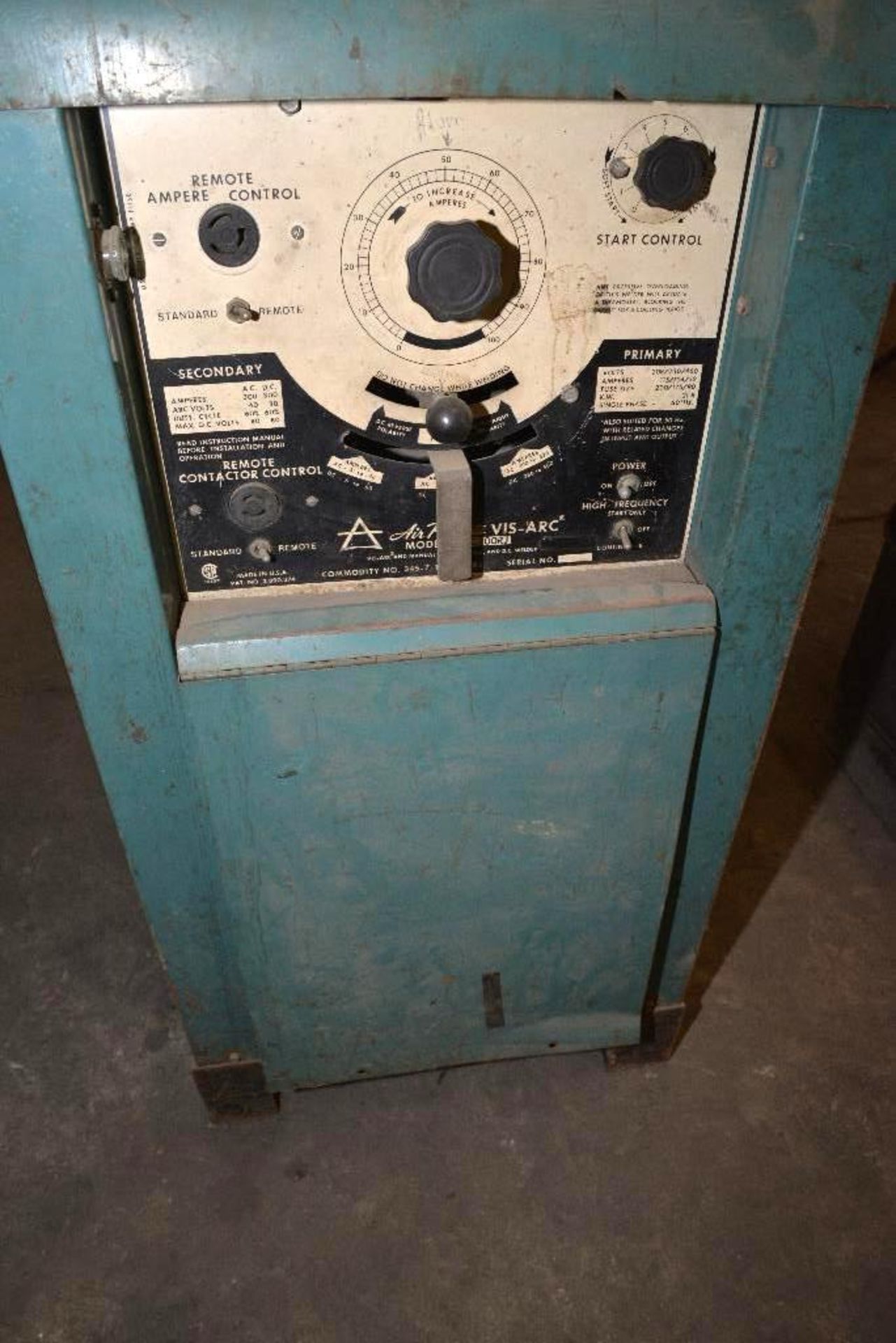 AIR PRODUCTS DIS-ARC WELDER MODEL: THRFC300RJS/N: 1526448 SINGLE PHASECONDITION UNKNOWN - Image 2 of 3