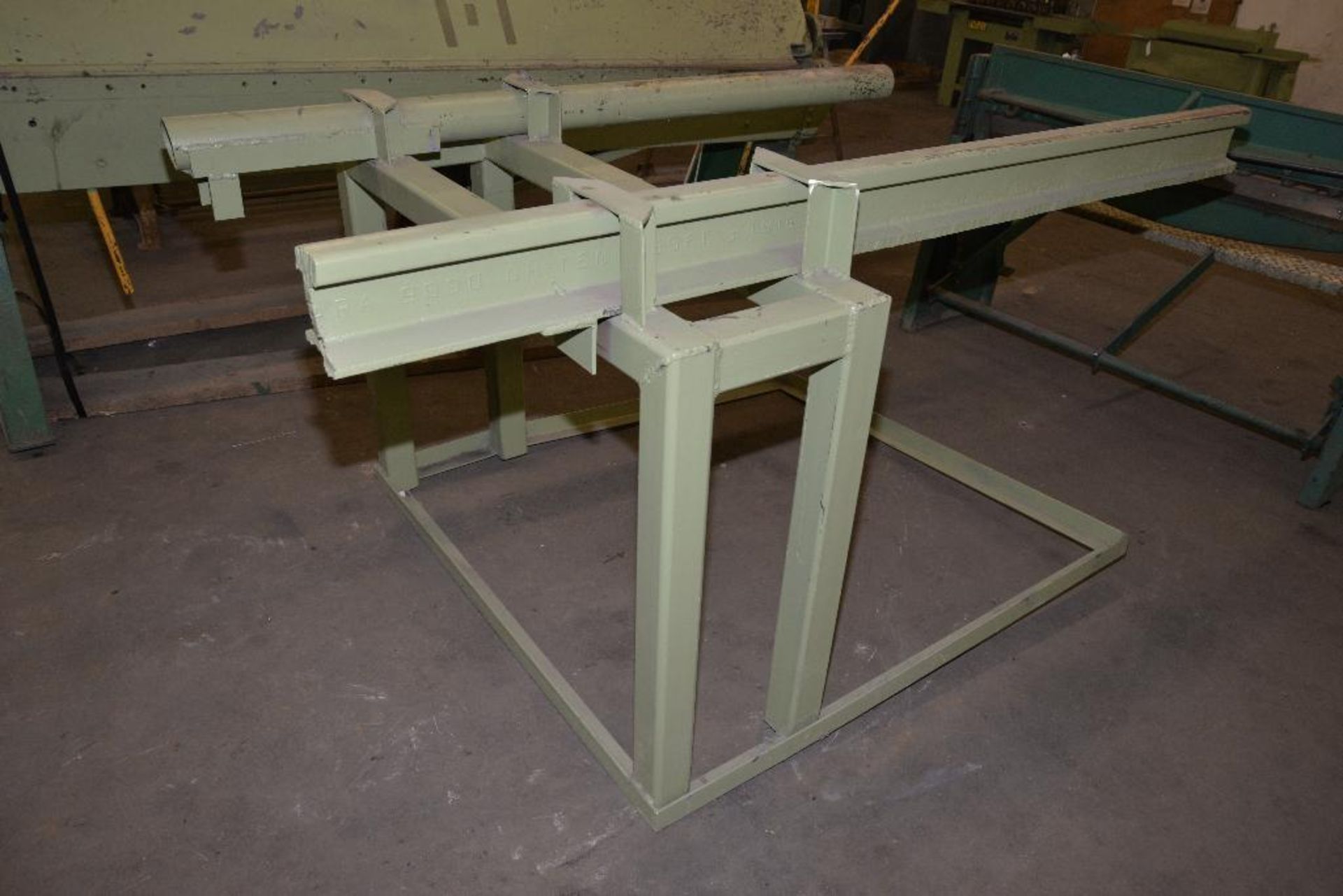 JIG FRAME - MADE OUT OF TUBE STEEL PIPE, RAILROAD IRON, RACK & CHANEL IRON