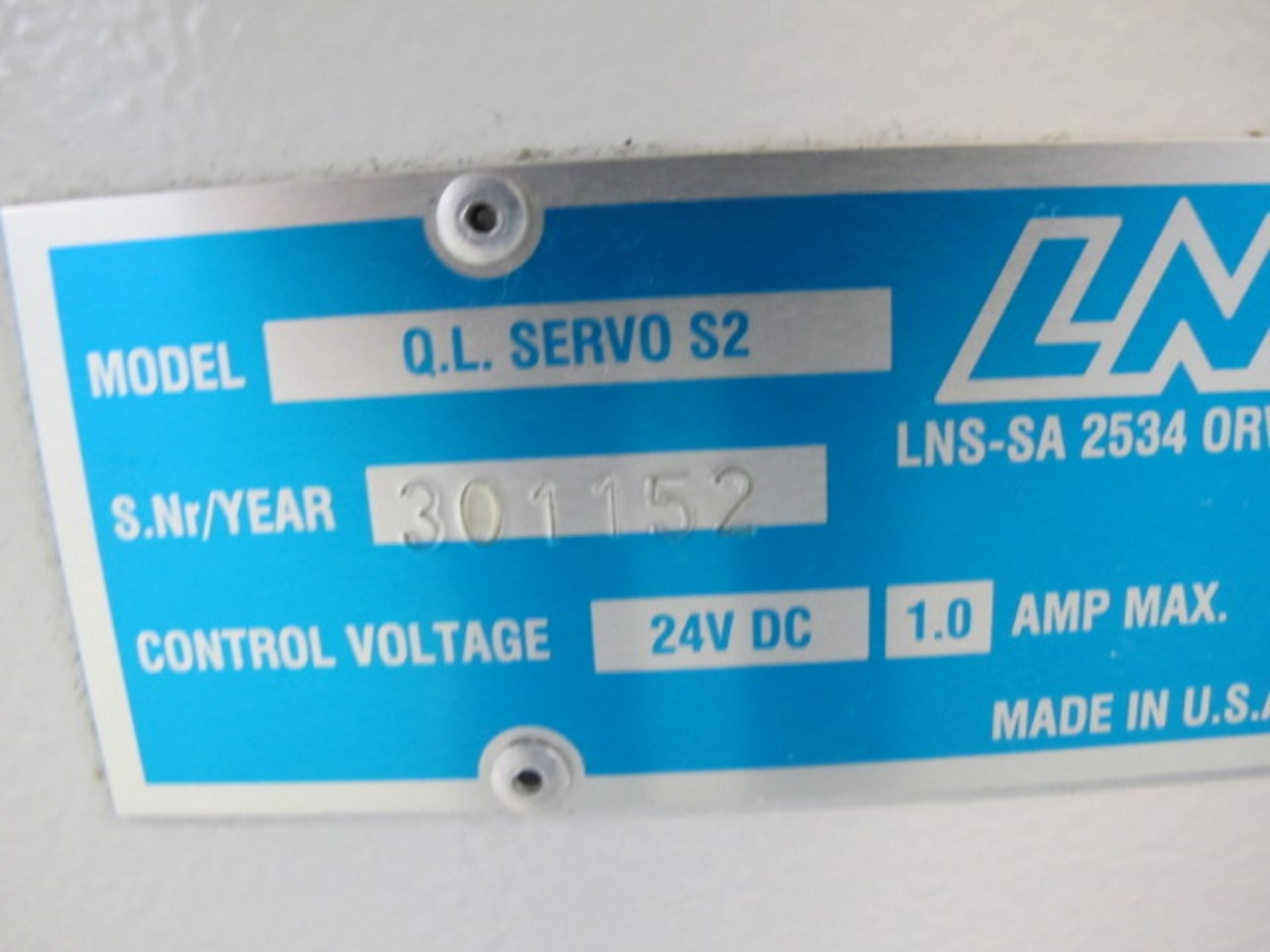 LNS Quick Load Servo S2 Automatic Bar Loader / Feeder s/n 301152 w/ LNS Digital Controls - Image 7 of 7